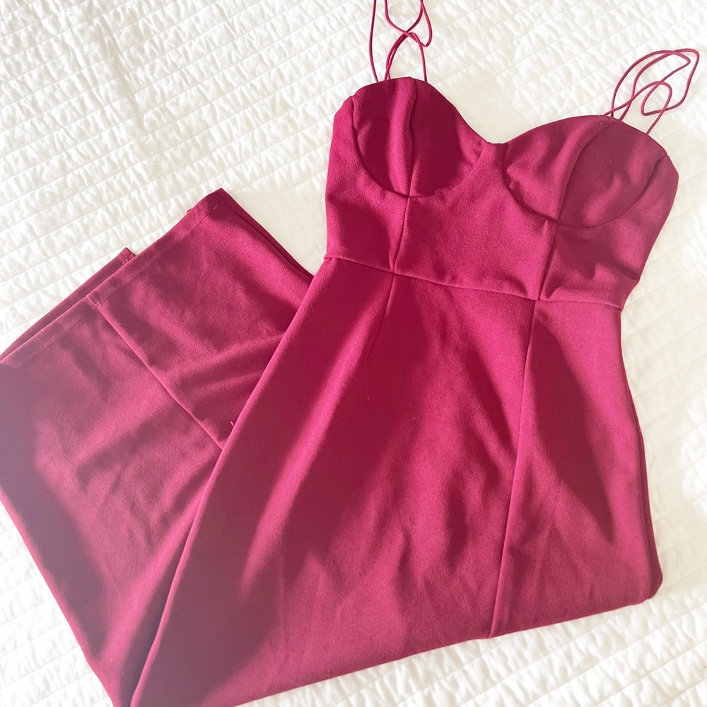 Burgundy dress